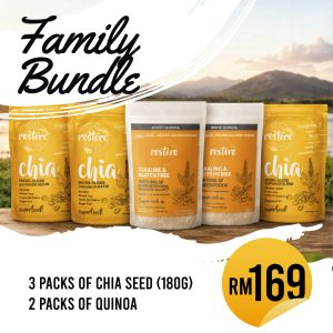 Bundle B; 3x Micro Sliced Chia (180g) + 2 Quinoa (100g)