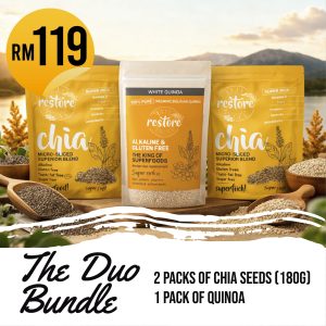 Bundle A: 2x Micro Sliced Chia (180g) + 1 Quinoa (100g)